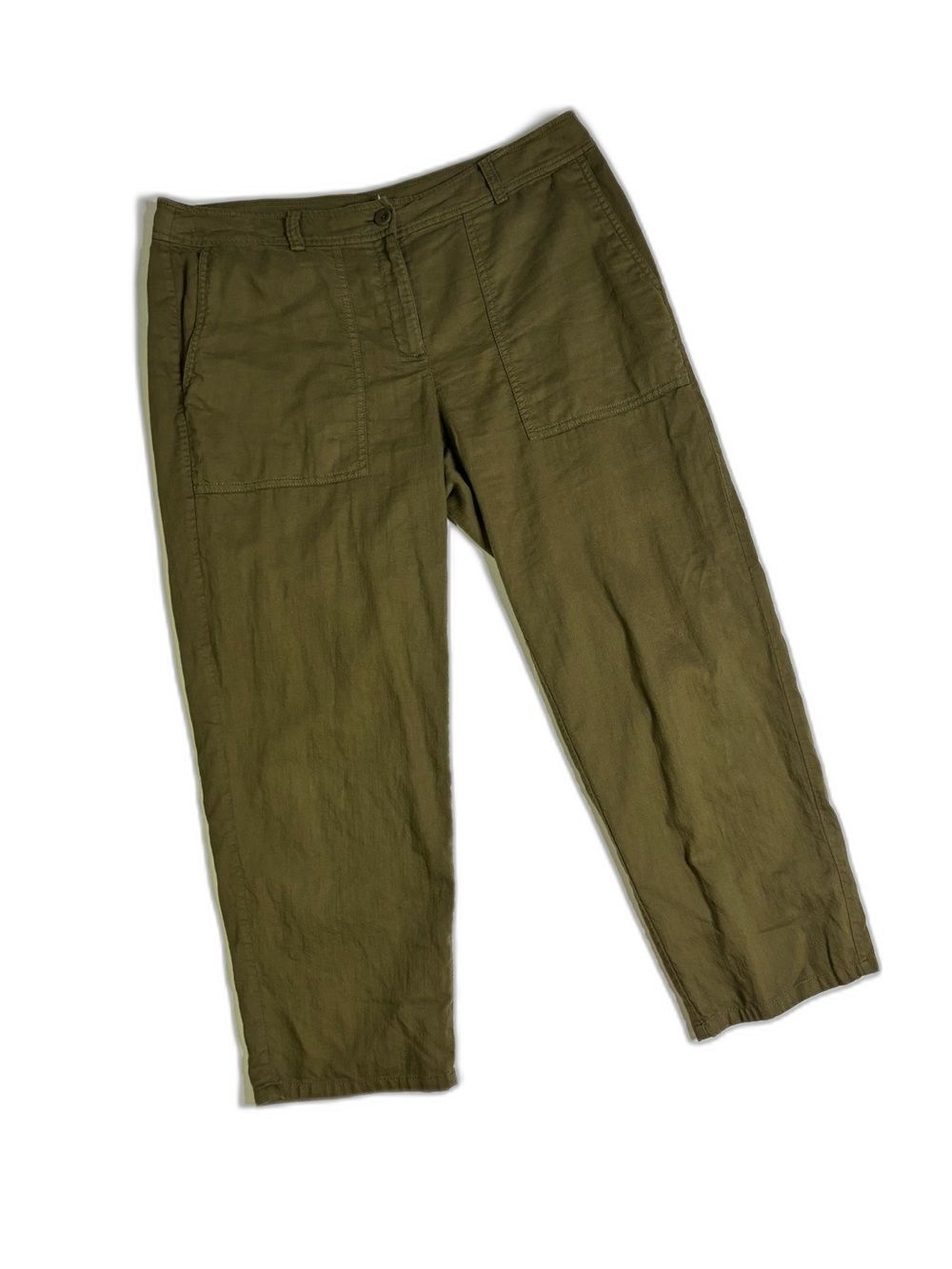 Eileen Fisher Olive Green Casual Pants | Size 10